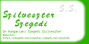 szilveszter szegedi business card